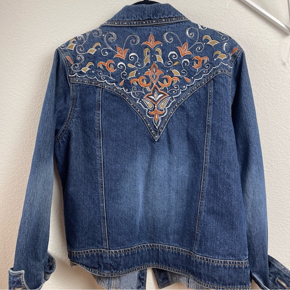 Gordon James Blue Denim Embellished Jacket Medium - Picture 5 of 11